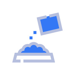 pet food two tone style icon vector illustrations