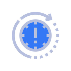 time limit two tone style icon vector illustrations