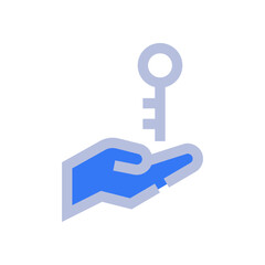 key two tone style icon vector illustrations