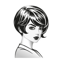 A woman with a pixie haircut