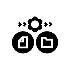 data transfer glyph style vector icon for any project