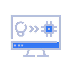 Obraz premium prompt two tone style icon vector illustrations