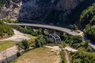 View of M-2 road in Kosovo