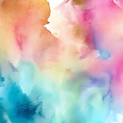 Obraz premium Soft Watercolor Background with Beautiful Design and Colorful Hand-Drawn Details