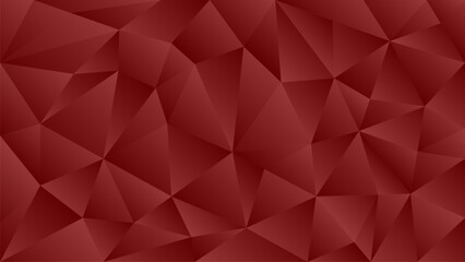Red Geometric Shape Pattern. Abstract Polygon Background. Technology Banner Wallpaper. Vector Illustration