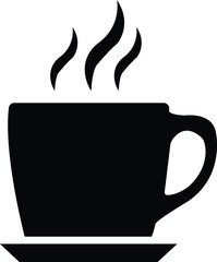  black coffee cup and mag for your design . A nice cup of coffee and tea. Coffee cup icons set .Coffee and tea cup icons set on white background .Tea Cups of coffee tea collection. Hot drink icon. Cup