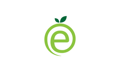 icon for Environment, simple Nature E icon, green nature logo,