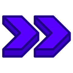 3d purple arrow
