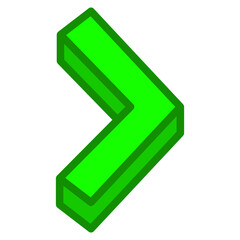 3d green arrow