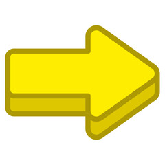 3d yellow arrow