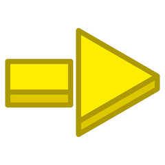 3d yellow arrow