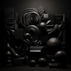 "Midnight Silhouettes" - Unleashing Unique Textures created with Generative AI technology