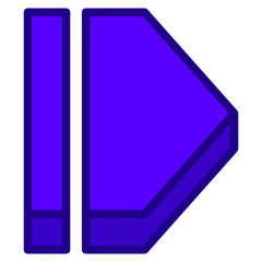 3d purple arrow