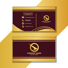 Golden Business Card Design Good for Employee Identity, Corporate identity etc.