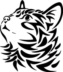 Silhouette of cat vector