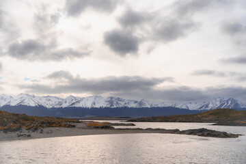 BEAGLE CHANNEL. USHUAIA, ARGENTINE PATAGONIA. LAND OF FIRE.