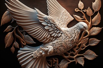 Dove of peace. Generative AI - obrazy, fototapety, plakaty