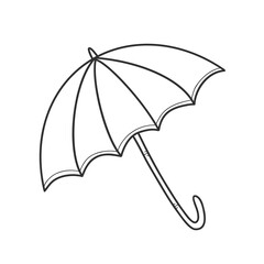 Umbrella doodle. An open umbrella in a linear style. isolated illustration on a white background. © Ekaterina Chemakina