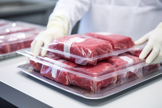Cultivated meat revolution: lab-grown meat in the modern laboratory packaged and prepared for sale
