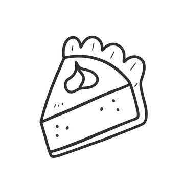 slice pie doodle style clip art preview