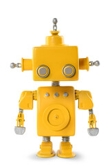 Charming Handmade 1960s Style Yellow Robot Mode