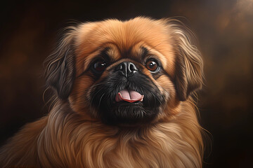 Pekingese - Originating from China, this breed is known for its small size and lion-like appearance (Generative AI)