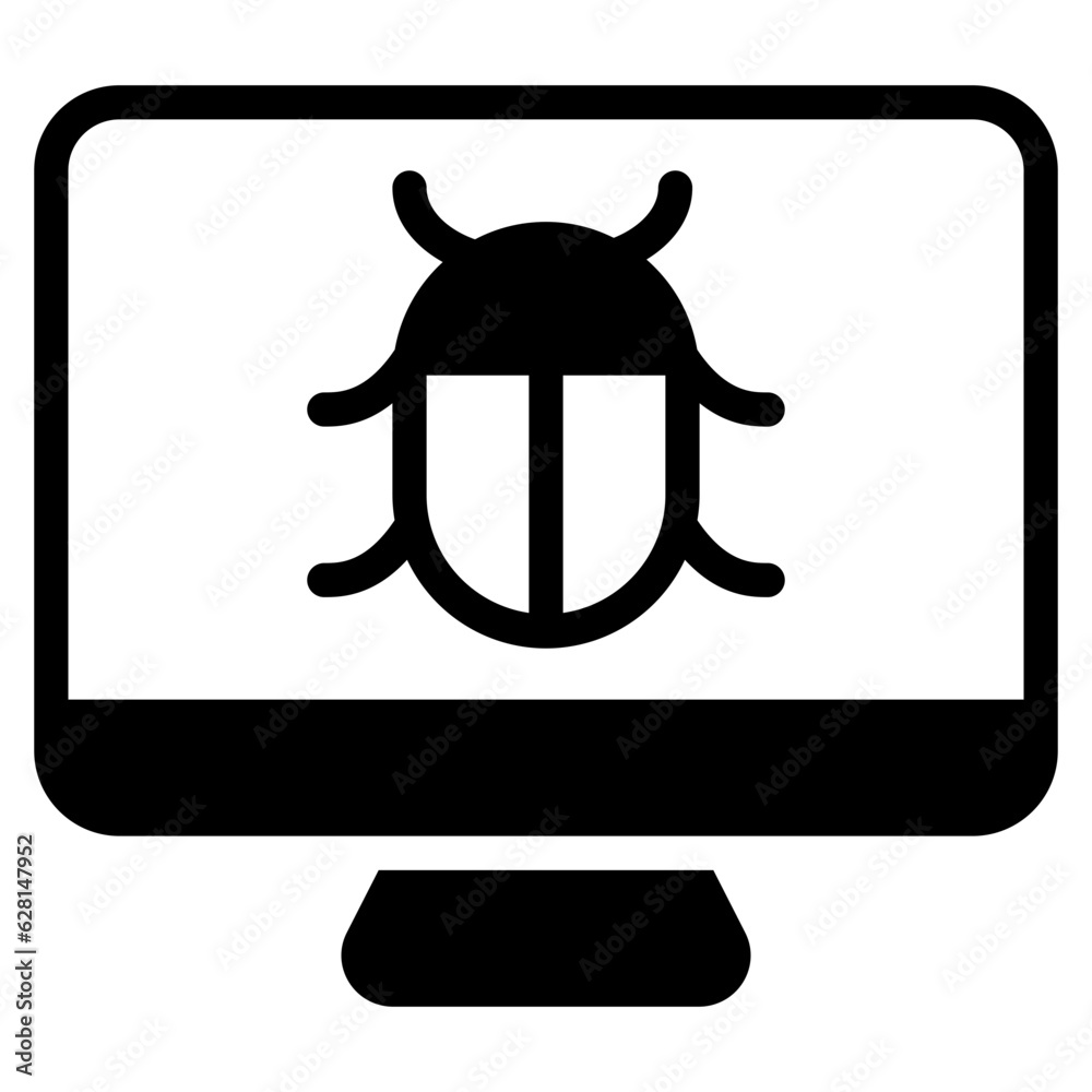 Wall mural code debugging icon