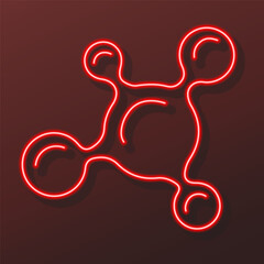 bio tech neon sign, modern glowing banner design, colorful modern design trends on black background. Vector illustration.