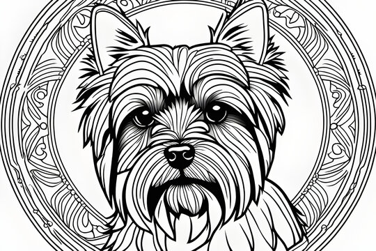 mandala Yorkshire Terrier dog image