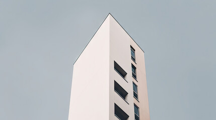 View of modern building against sky. AI Generative - obrazy, fototapety, plakaty