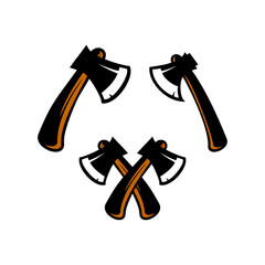 traditional couple ax vector design