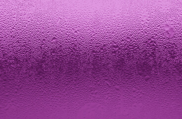 Closeup of Condensation Texture on a Chilled Purple Glass Bottle