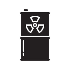 Barrel With Acid glyph vector icon isolated. Barrel With Acid stock vector icon for web, mobile app and ui design