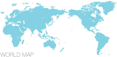 ドットの世界地図 アジア中心 _01 © sasa katsu