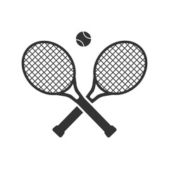 Tennis racket and ball illustration. Element of sport for mobile concept and web apps.