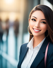 Naklejka premium portrait of a business woman