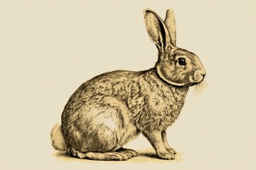 An illustration of a rabbit. Generative AI