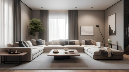 Living room with a contemporary design 