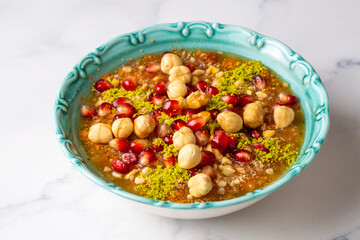 Traditional delicious Turkish dessert; Ashura (Asure)