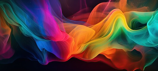 Obraz premium Colorful abstract water smoke splash