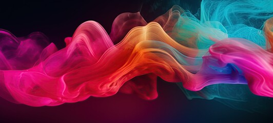 Colorful abstract water smoke splash