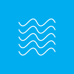 Obraz premium Dynamic Water Wave Icon: Illustrative Vector Symbol