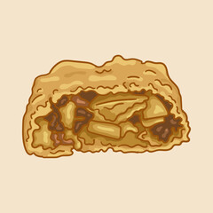 Apple Strudel. Popular European desserts.