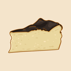Basque Cheesecake. Popular European desserts.