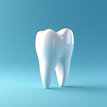 3D Realistic Human Molar: Dental Care Concept with Precision and Detail