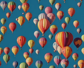 Fototapete Heißluftballon background with colored balloons, balloons on abstract background