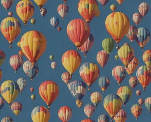 Fototapete Heißluftballon background with colored balloons, balloons on abstract background
