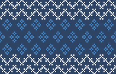 Ethnic abstract ikat art. Aztec ornament print. geometric ethnic pattern seamless  color oriental.  Design for background ,curtain, carpet, wallpaper, clothing, wrapping, Batik, vector illustration.