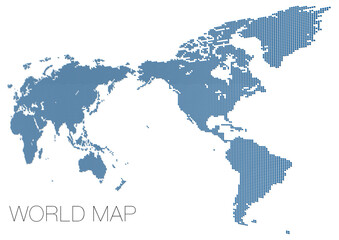 ドットの世界地図 アジア中心 影付き_02
