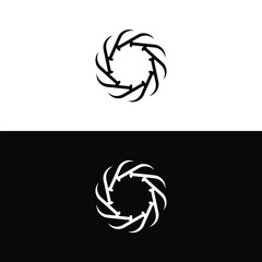 Circle vector logo template design . Circle icon silhouette illustration